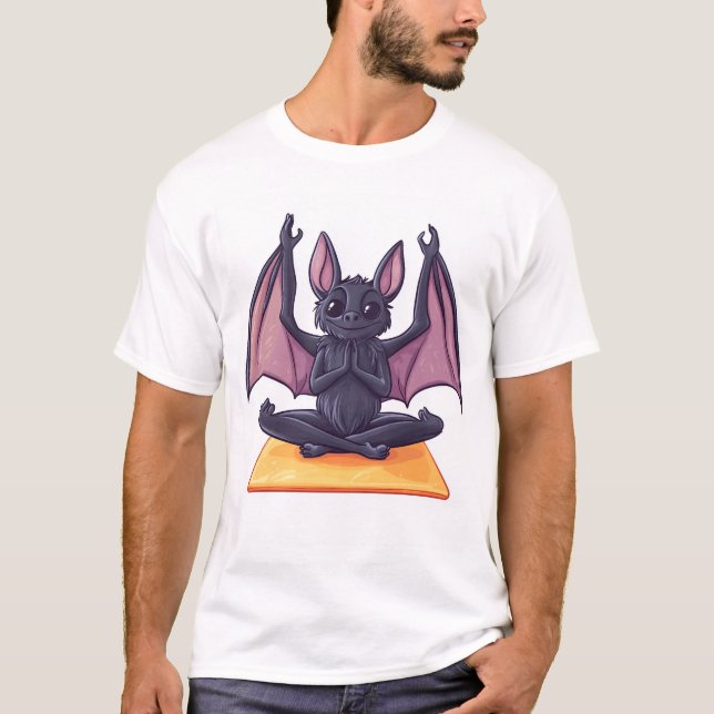 Fledermaus-Yoga-Fluss T-Shirt (Vorderseite)