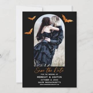 Fledermäuse Arch Foto Halloween Hochzeit Save the Date