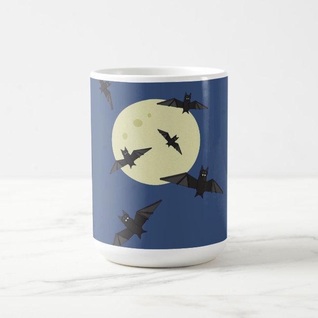 Fledermäuse auf dem Mond Kaffeetasse (Mittel)