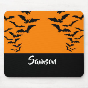 Fledermäuse auf Orange Mousepad