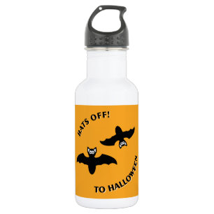 Fledermäuse bis Halloween-Orange-Platz Edelstahlflasche