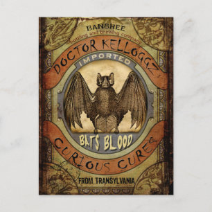 Fledermäuse Blut Postkarte