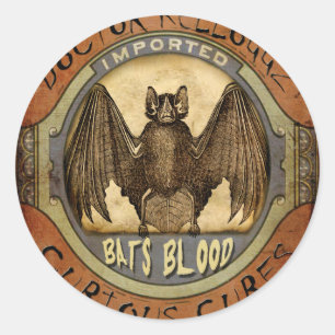 Fledermäuse Blut Runder Aufkleber