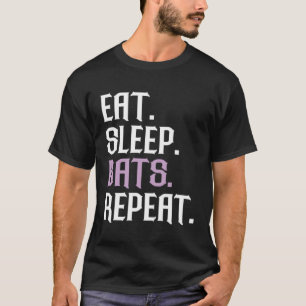 Fledermäuse Essen Schlaf Fledermaus Tier Flederma T-Shirt