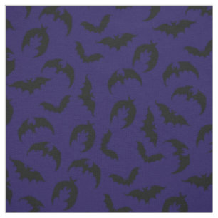 Fledermäuse Gothic Halloween Deep Blue Stoff