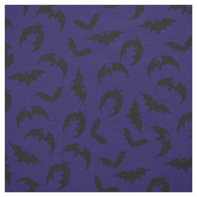 Fledermäuse Gothic Halloween Deep Blue Stoff (Muster)