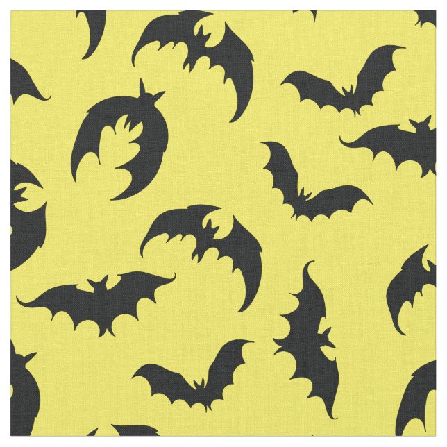 Fledermäuse Gothic Halloween Deep Blue Stoff (Nahaufnahme)