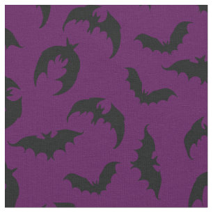 Fledermäuse Gothic Halloween Tief Lila Stoff