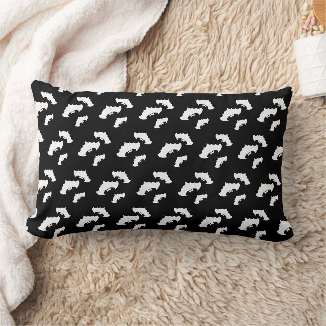 Fledermäuse Halloween Black Pattern Spooky Lendenkissen (Decke)