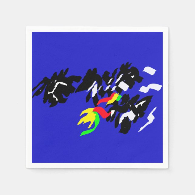 Fledermäuse Herbst  Serviette (Vorderseite)
