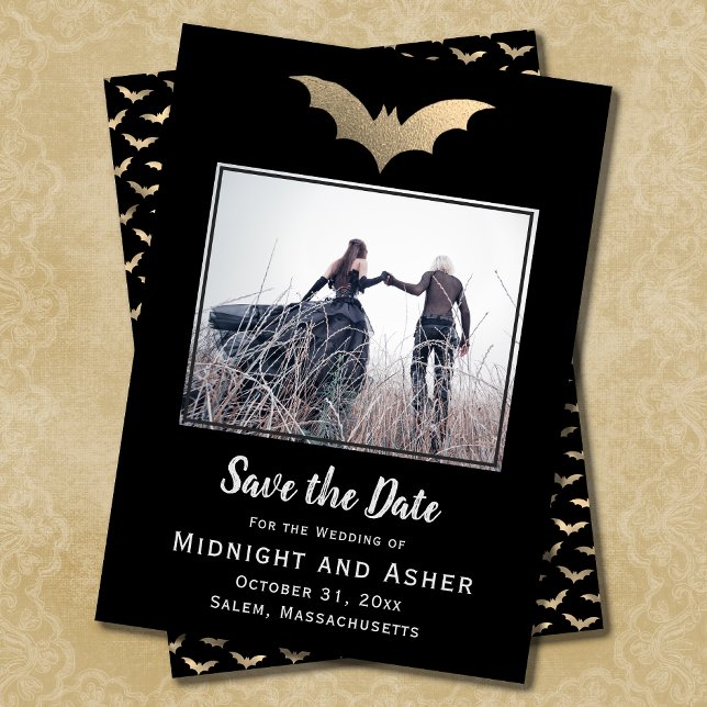 Fledermäuse Hochzeit retten Datum Save The Date (Von Creator hochgeladen)