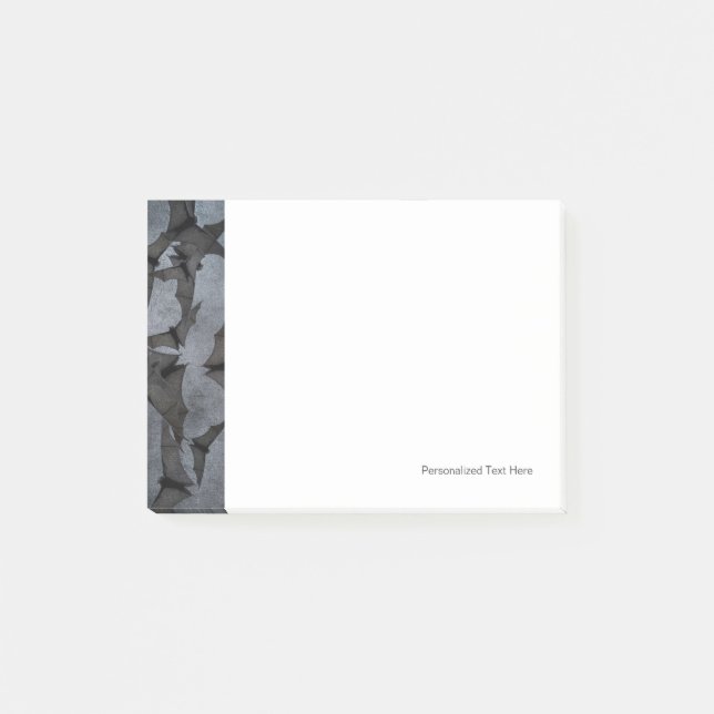 Fledermäuse im dunklen wolkigen Himmel Post-it Klebezettel (Vorderseite)