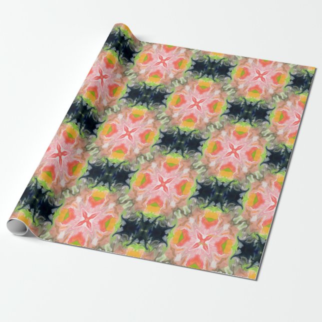 Fledermäuse in Living Coral... Geschenkpapier (Ungerollt)