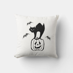 Fledermäuse Katze Kürbis Halloween Kissen