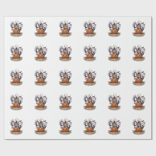 Fledermäuse Katzen Kürbisse Halloween Hexe Katze G Geschenkpapier