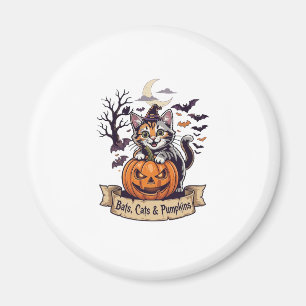 Fledermäuse Katzen Kürbisse Halloween Hexe Katze G Magnet