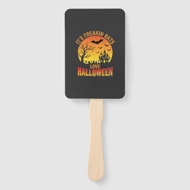 Fledermäuse lieben Halloween Spukschloss Design_ Fächer (Vorderseite)