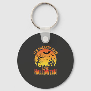 Fledermäuse lieben Halloween Spukschloss Design_ Schlüsselanhänger