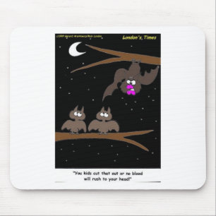 Fledermäuse machen Fehler Funny Halloween Geschenk Mousepad
