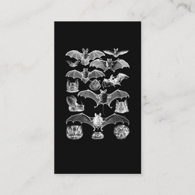 Fledermäuse Night Microbat Night View Creepy Goth Visitenkarte (Vorderseite)