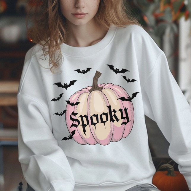 Fledermäuse Pumpkin Halloween Sweater Pastell Sweatshirt (Von Creator hochgeladen)