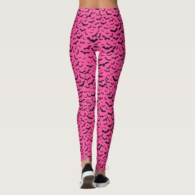 Fledermäuse Rosa Leggings (Rückseite)