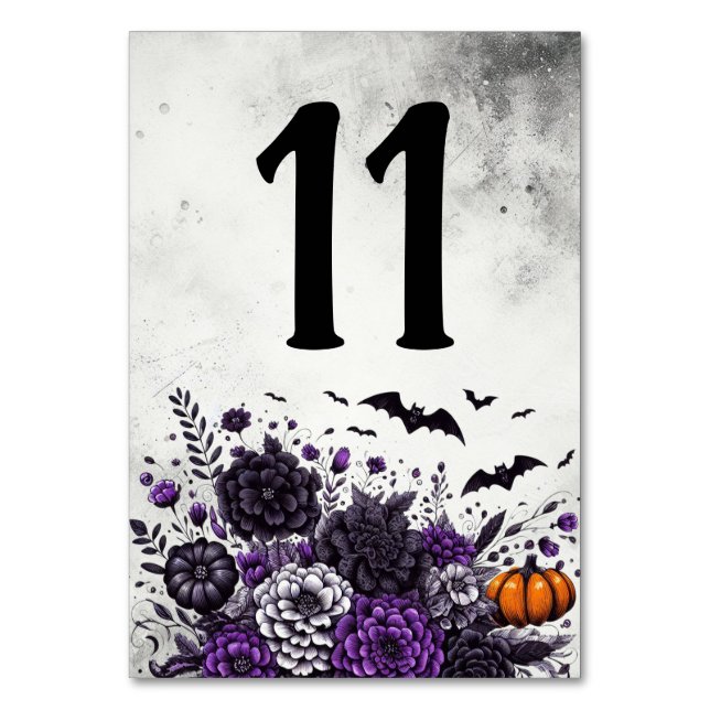 Fledermäuse und Blume Tischnummer 11 (Vorderseite)