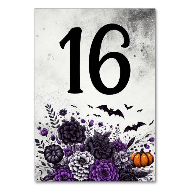 Fledermäuse und Blume Tischnummer 16 (Vorderseite)