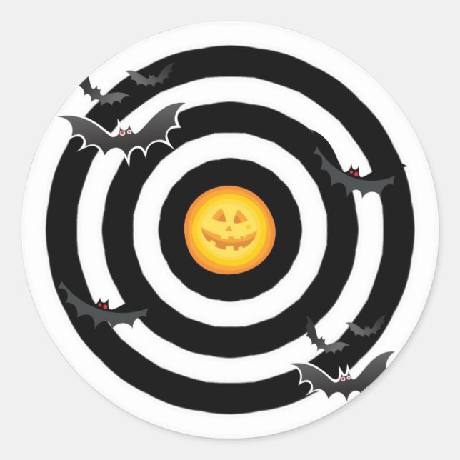 Fledermäuse und Bullen Runder Aufkleber (Vorderseite)