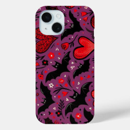 Fledermäuse und Herz Case-Mate iPhone Hülle