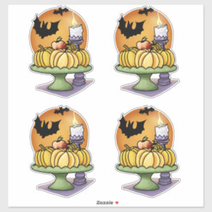 Fledermäuse und Pumpkins Aufkleber