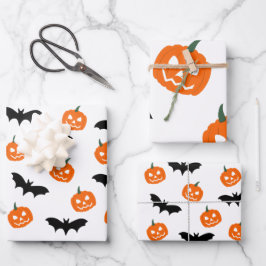 Fledermäuse und Pumpkins Geschenkpapier Set