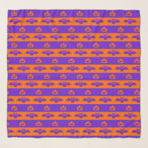 Fledermäuse und Pumpkins Orange und Lila Streifen