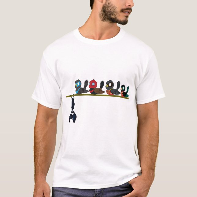Fledermäuse und Robinen T-Shirt (Vorderseite)