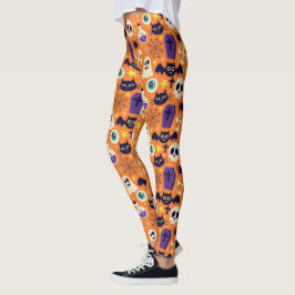 Fledermäuse und Schädel Leggings