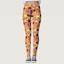 Fledermäuse und Schädel Leggings