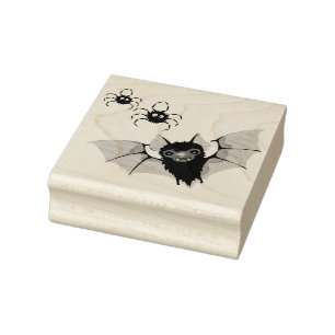 Fledermäuse und Spinnen Gummistempel