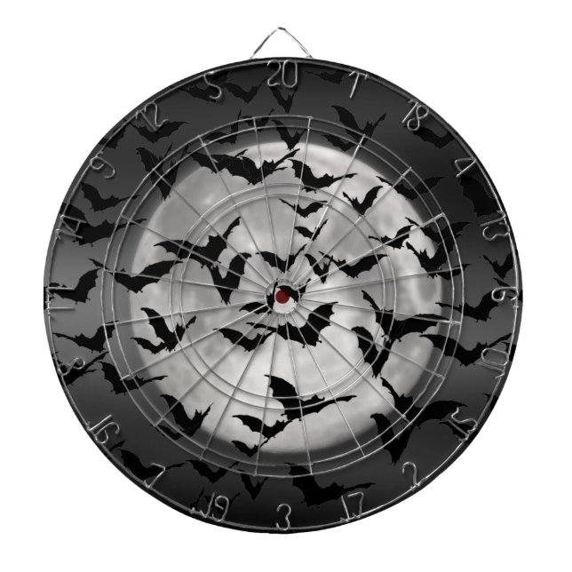 Fledermäuse und Vollmond Dartscheibe (vorne)