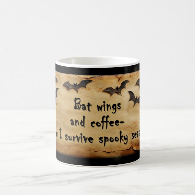 Fledermausflügel & Kaffee Halloween-Tasse Kaffeetasse (Mittel)