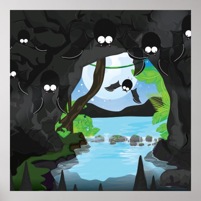 Fledermaushöhle Poster (Vorne)