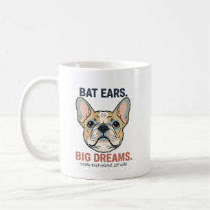 Fledermausohren Große Träume Französische Bulldogg Kaffeetasse