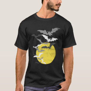 Fledermausschwarm bei Vollmond Vintage T-Shirt