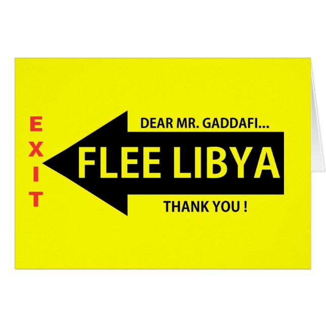 FLEE LIBYA (Vorderseite (Horizontal))
