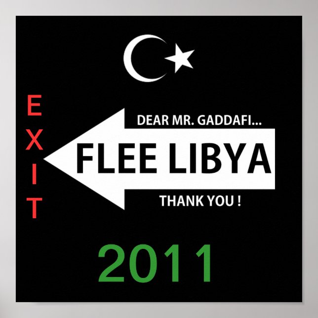 FLEE LIBYA POSTER (Vorne)