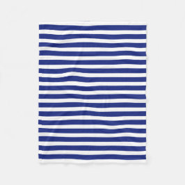 Fleece Baby Blanket Navy Blau und Weiße Streifen