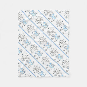 Fleece Blanket/A Beautiful Baby Boy & Carriage