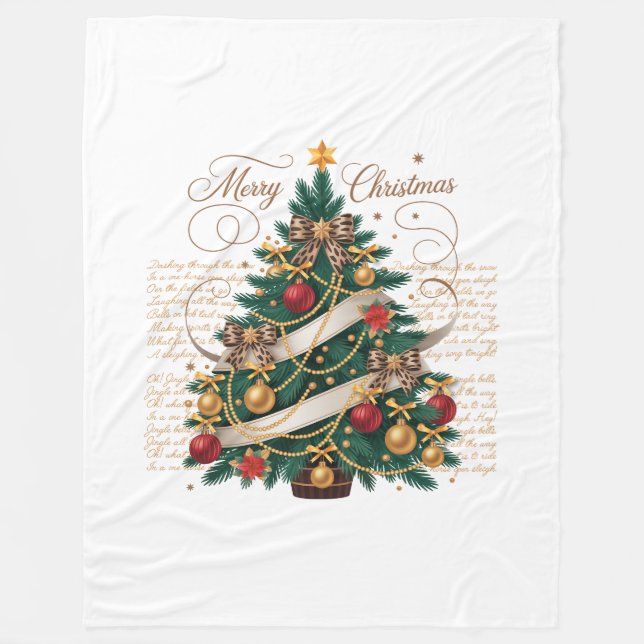 Fleece Blanket-Adult Merry Christmas Blanket (Vorderseite)