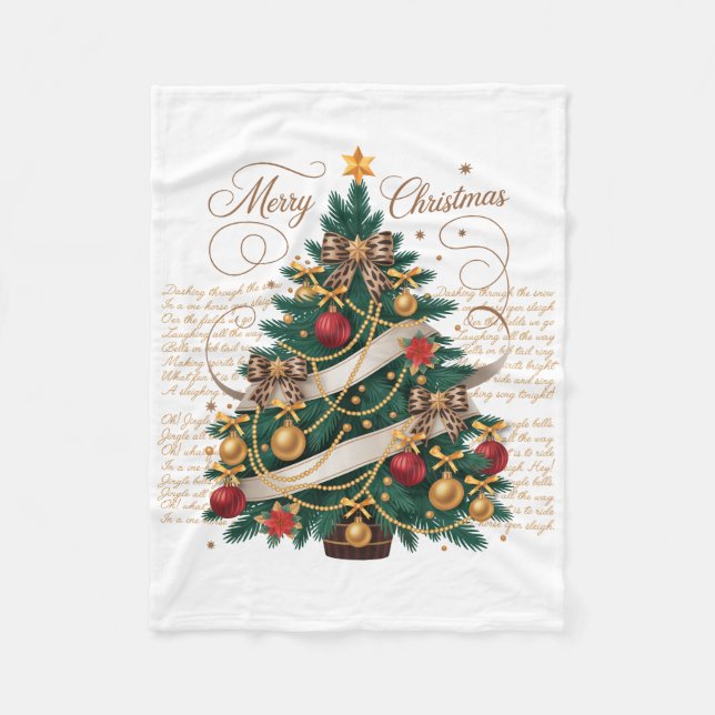 Fleece Blanket-Baby Merry Christmas Fleece Blanket (Vorderseite)