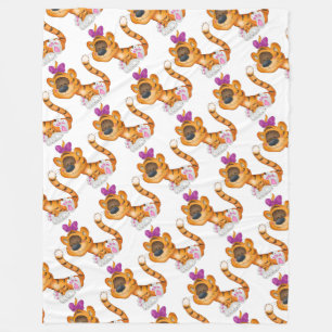 Fleece Blanket/Baby Tigers