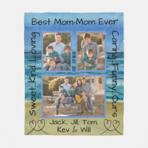 Fleece Blanket "Beach Bitte" Foto Blanket